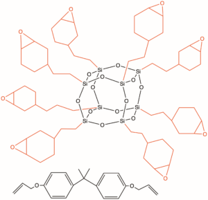 EP0408.03.30 - Epoxycyclohexyl POSS cage mixture 30% diallyletherbisphenol A